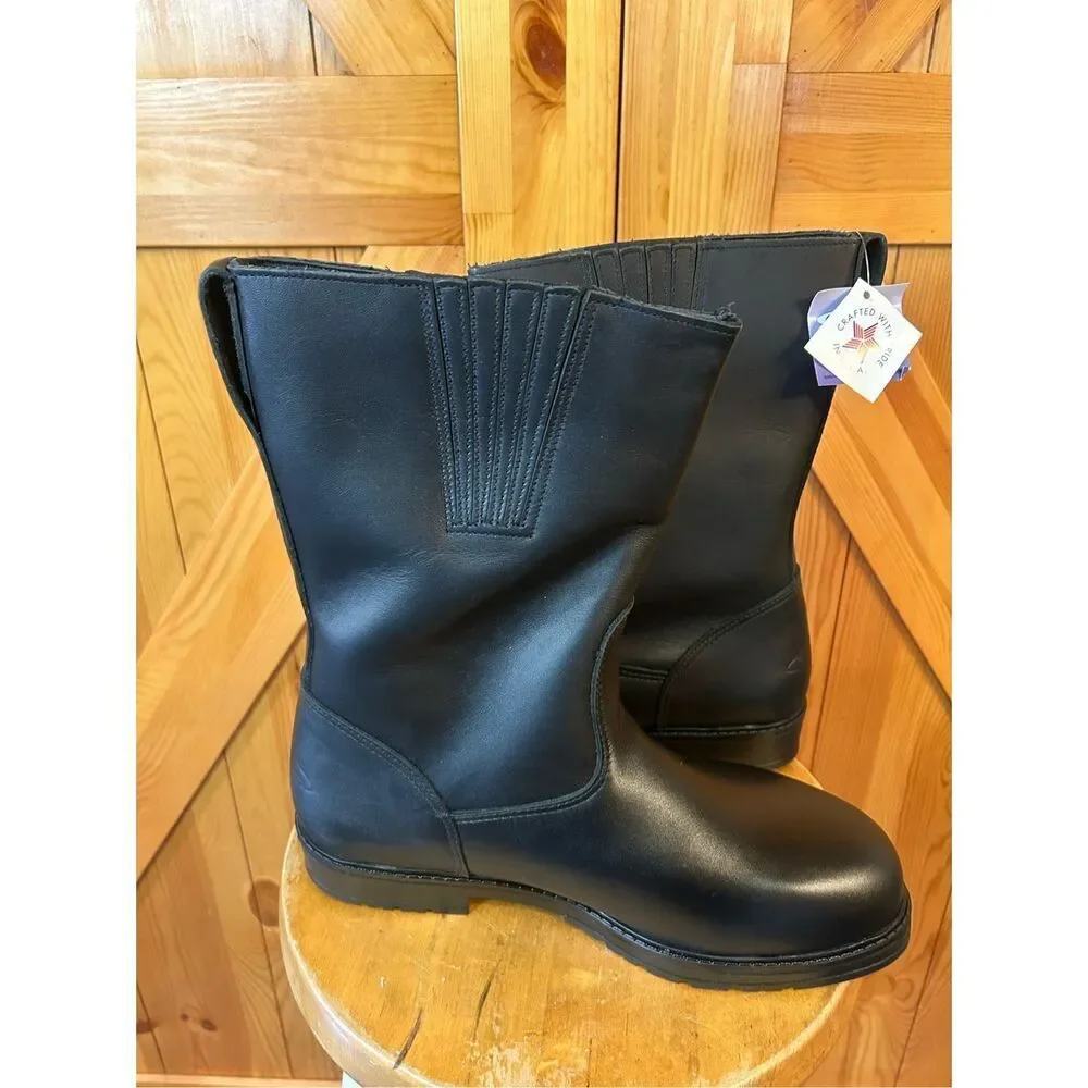 Cruiserworks Black Leather Classic Motorcycle Boots Men's Size 11.5M NWT